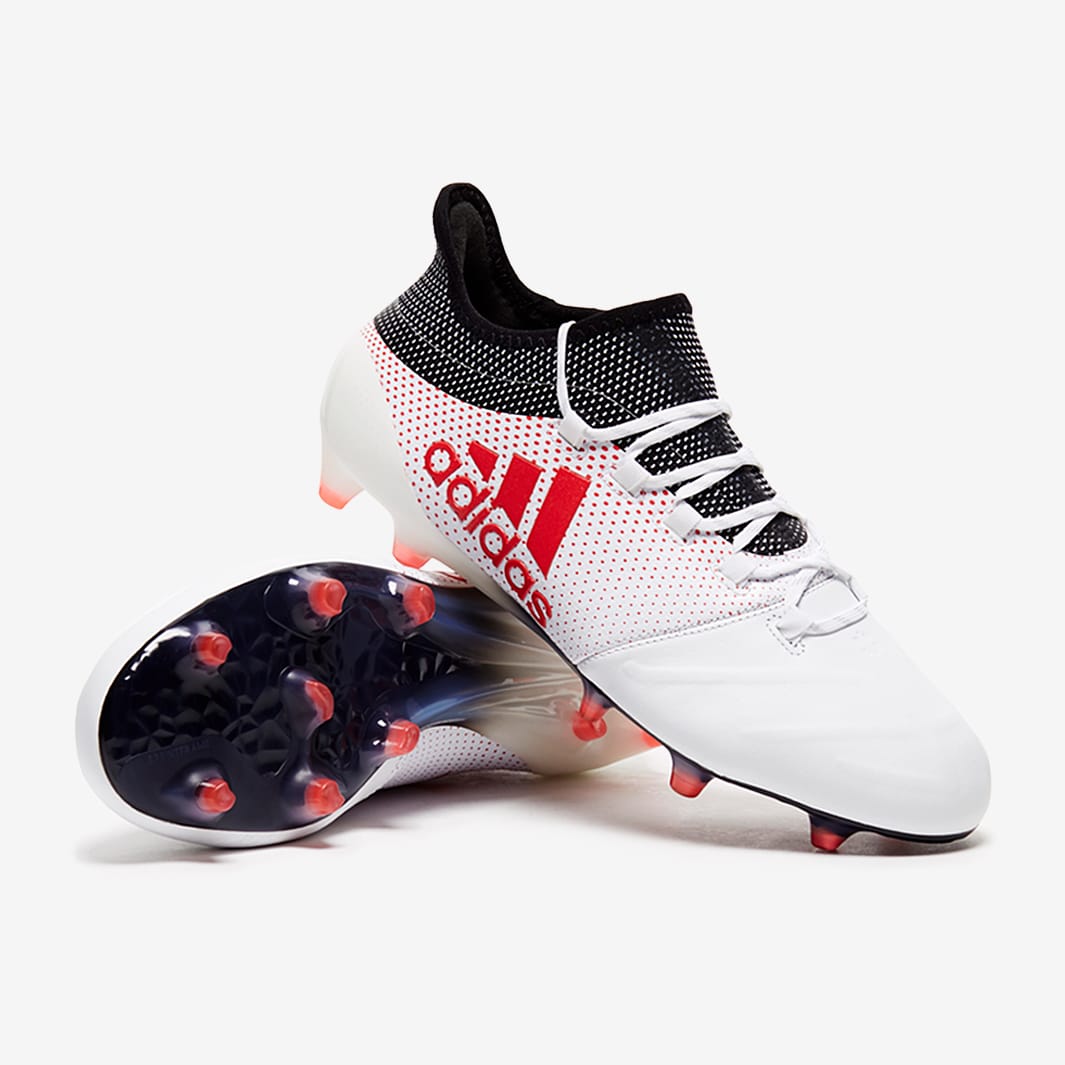 B4L - adidas X 17.1 Leather Footwear White/Real Coral/Core Black